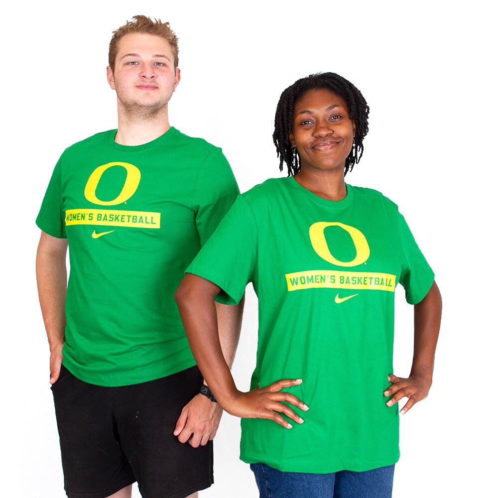 Classic Oregon O, Nike, Green, Crew Neck, Cotton, Women, Unisex, Basketball, Women's Basketball, Basic, T-Shirt, 906449